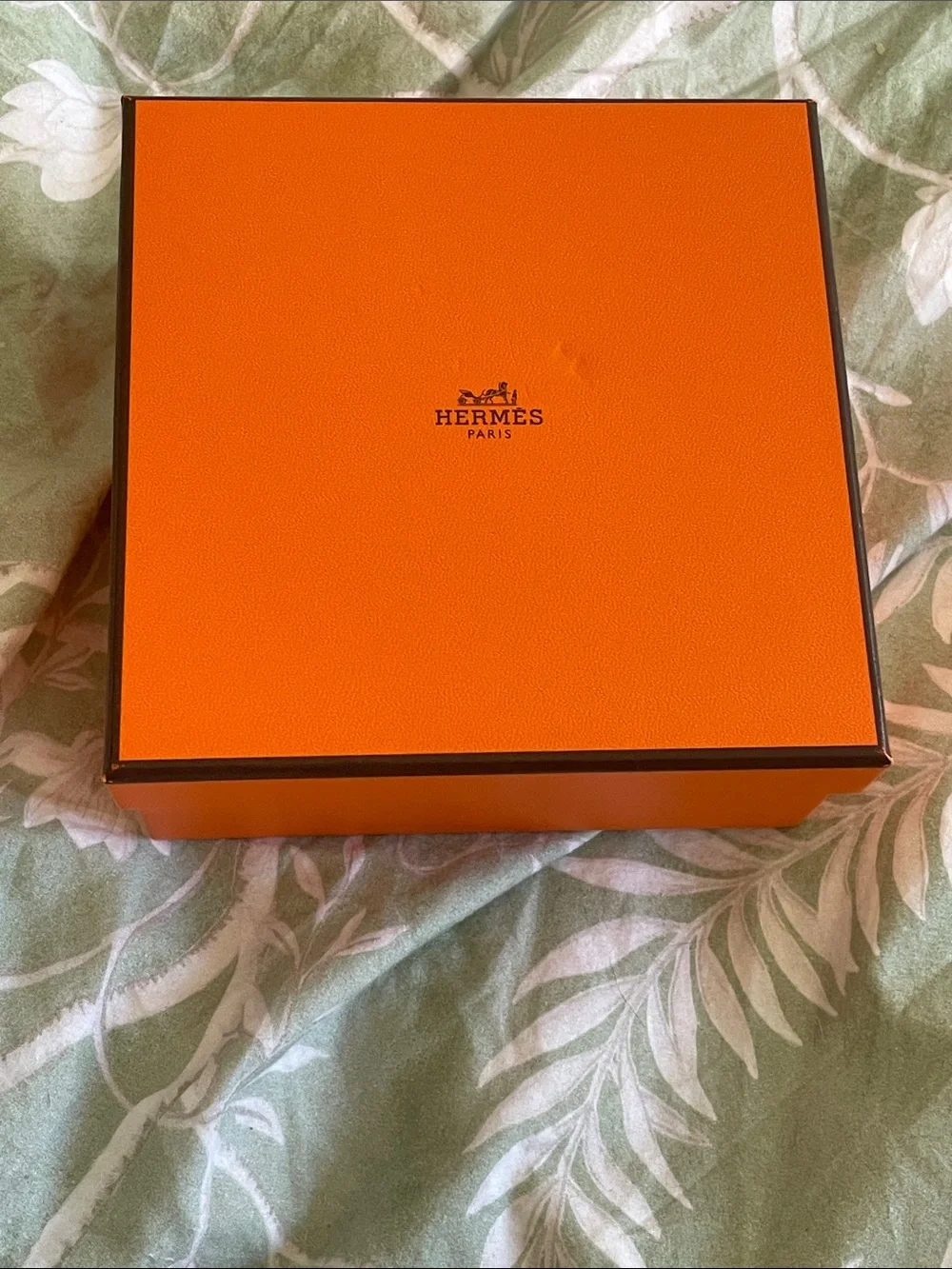 Hermès Orange White Houndstooth Baby First Shoes Walker Booties Unworn Japan